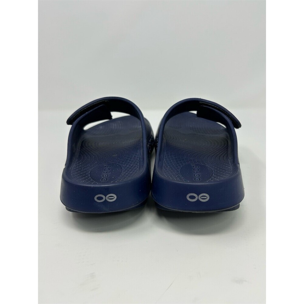 OOFOS OOahh Sport Flex Recovery Slide Sandals Unisex Navy Blue Size 41 - Picture 7 of 12